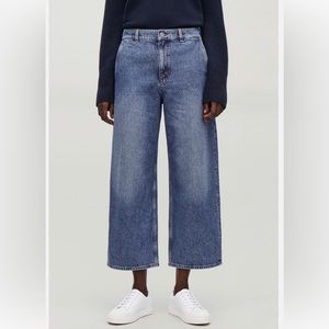 COS Barrel cropped wide leg denim jeans sz 29